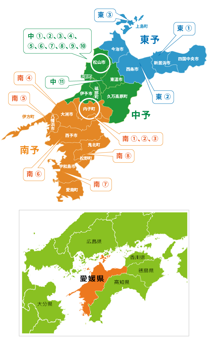 愛媛県地図